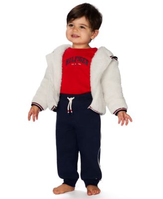Tommy Hilfiger - Baby Boys 3-Piece Hoodie, Bodysuit, and Pants Set