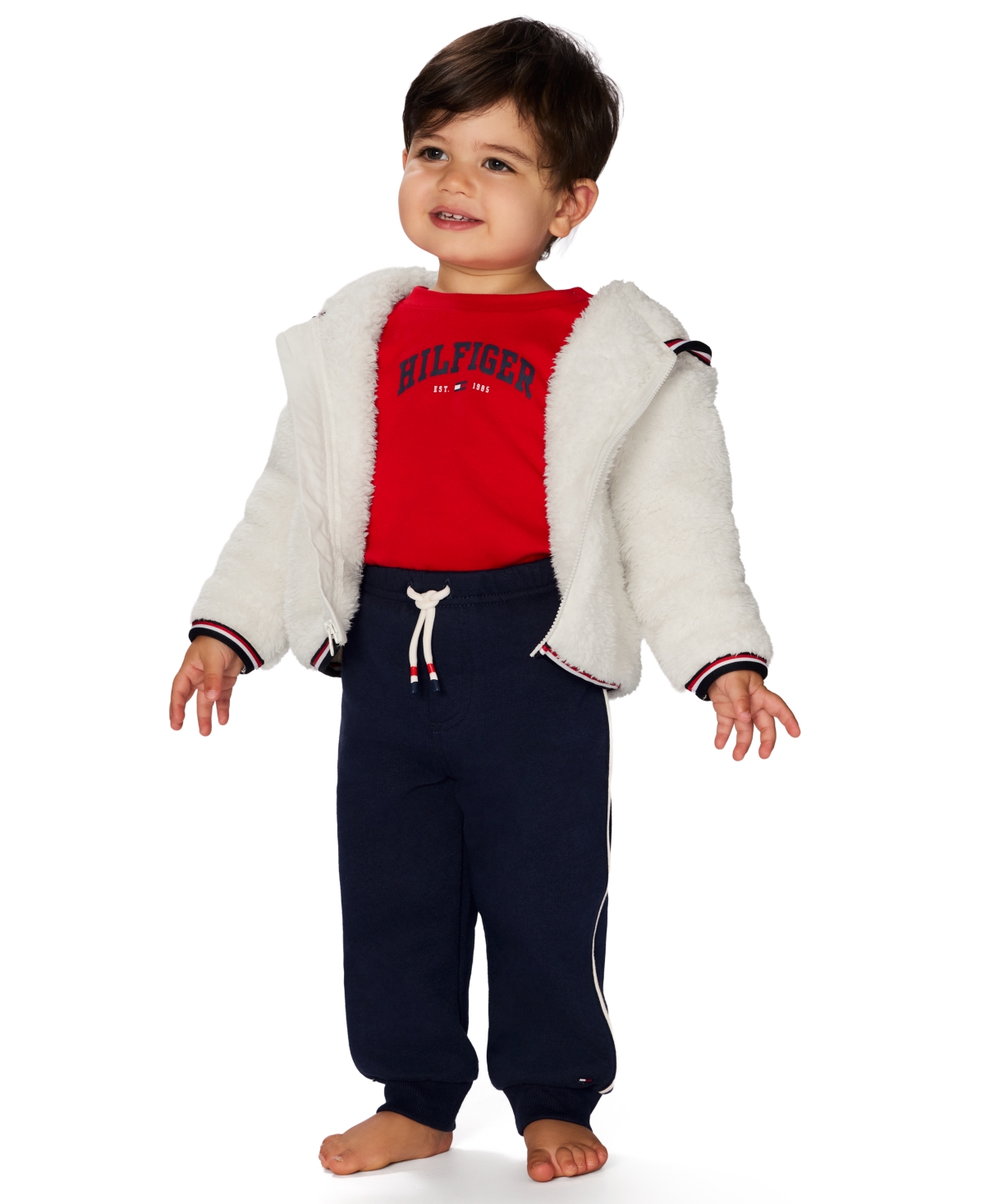Tommy Hilfiger Baby Boys 3-piece Hoodie, Bodysuit, And Pants Set