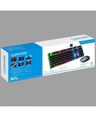 LED Gaming Keyboard and Mouse Combo with Rainbow Backlit
