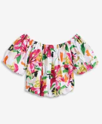 Women's Off-The-Shoulder Bubble-Hem Top, Macy's Exclusive 