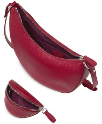 Duo Medium Pebbled Leather Crossbody Bag