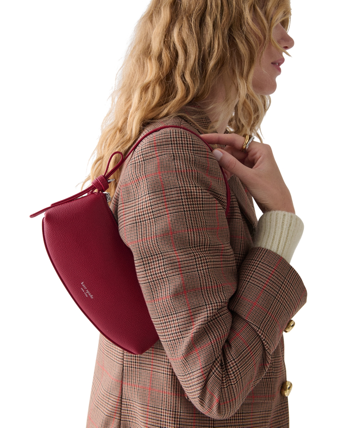 Kate Spade Small Loop Zip Pochette Bag In Red