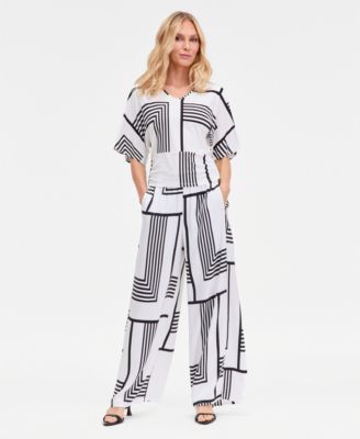 Women's Printed V-Neck Top, Macy's Exclusive