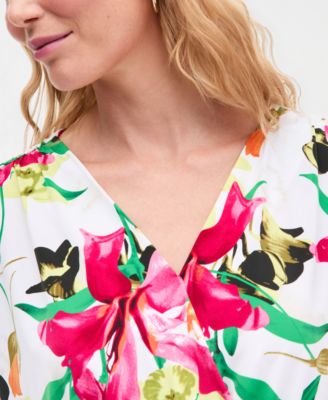 Women's Surplice V-Neck Top, Exclusively at Macy's