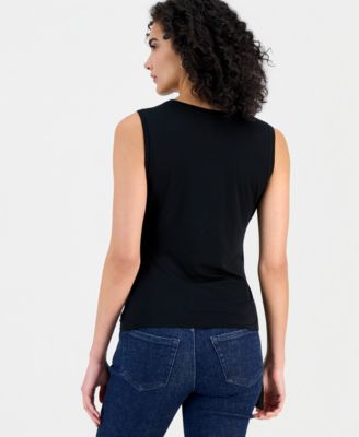 Women's Luxe-Layering Jersey Draped Sleeveless Top