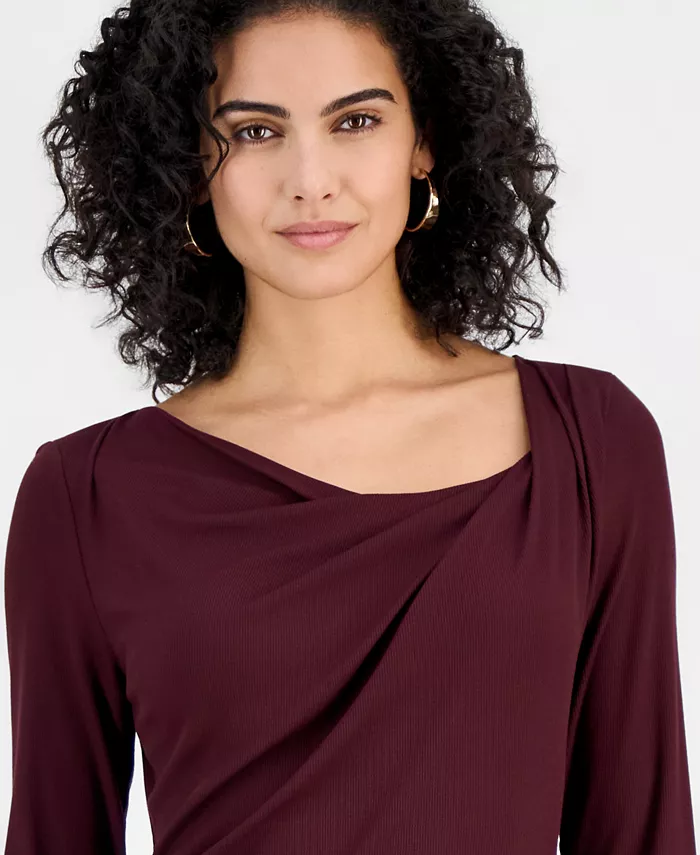 Women's Draped Cowl-Neck Top - thumbnail 3