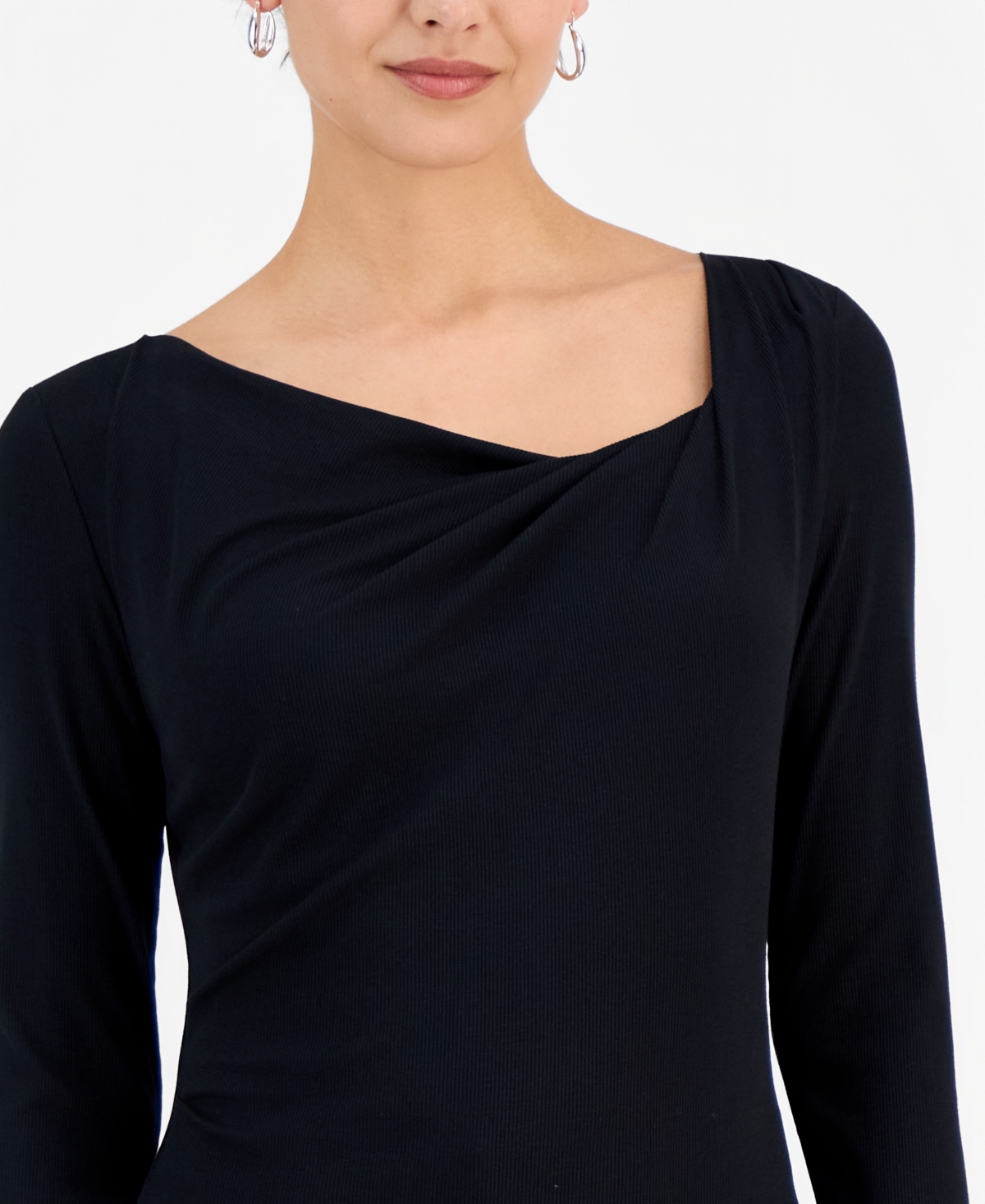 I.n.c. International Concepts Women's Draped Cowl-Neck Top, Macy's Exclusive