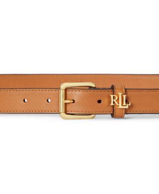 Women's Logo-Keeper Leather Skinny Belt