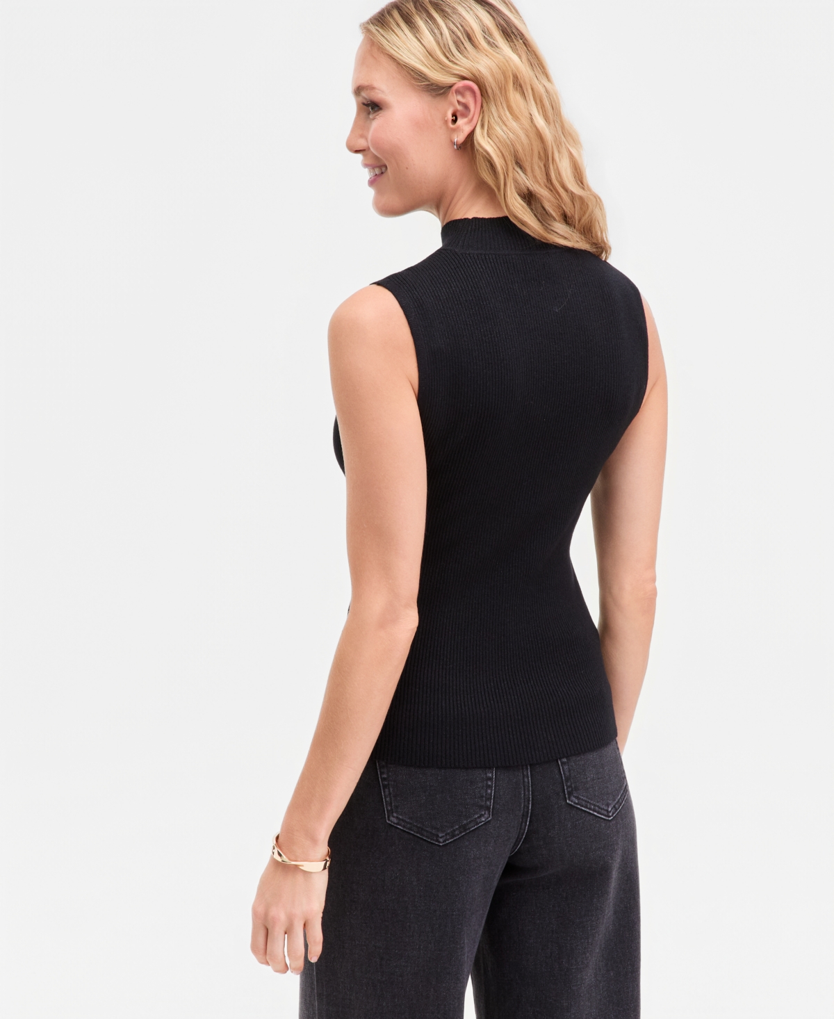 I.n.c. International Concepts Women's Shine-Knit Sleeveless Sweater, Macy's Exclusive