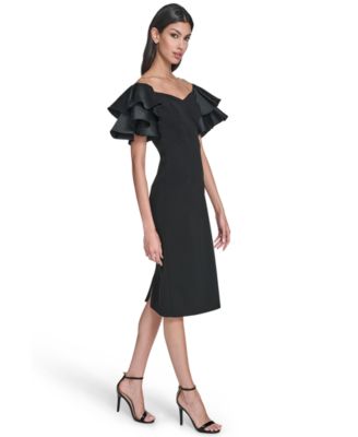 Women's Strapless Puff-Sleeve Dress