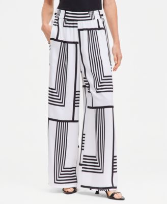 Women's Graphic-Print Pull-On Wide-Leg Pants, Macy's Exclusive