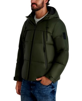 Men's Midweight Hooded Puffer Pockets Jacket