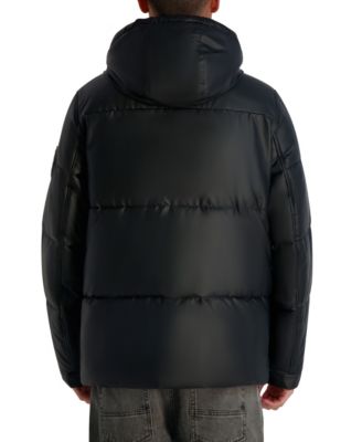 Men's Midweight Hooded Puffer Pockets Jacket