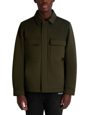 Men's Twill Collared Shirt Jacket