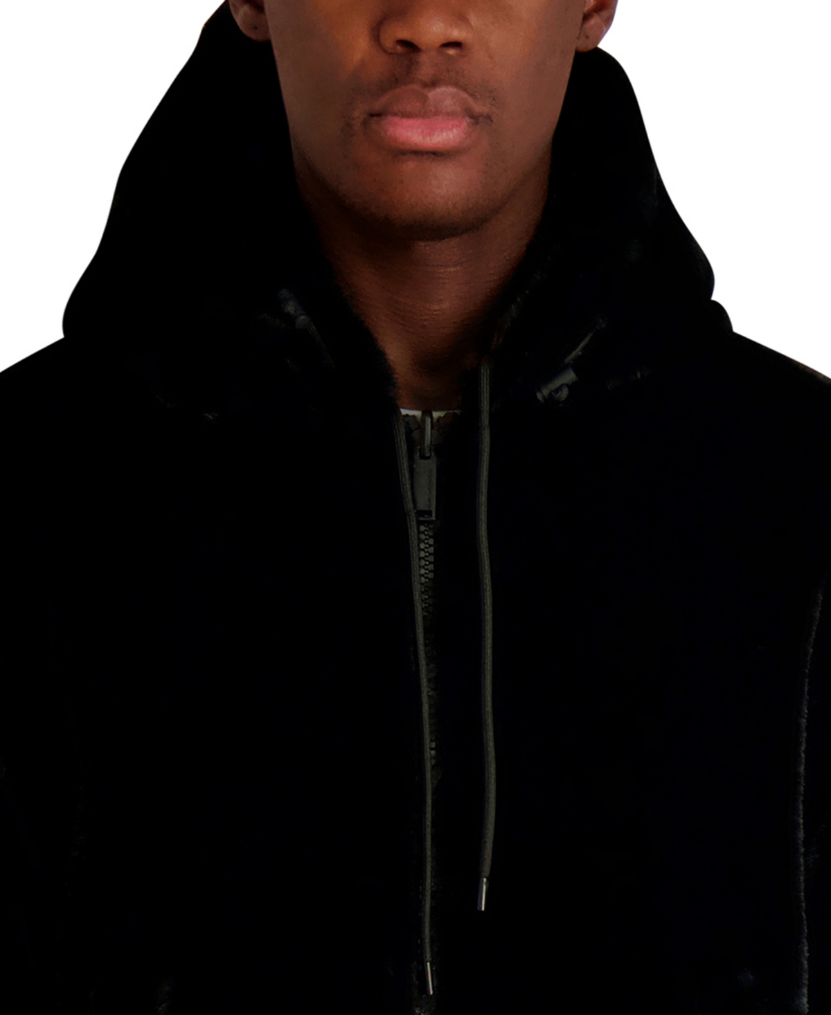 Karl Lagerfeld Paris Men's Reversible Faux Fur Bomber