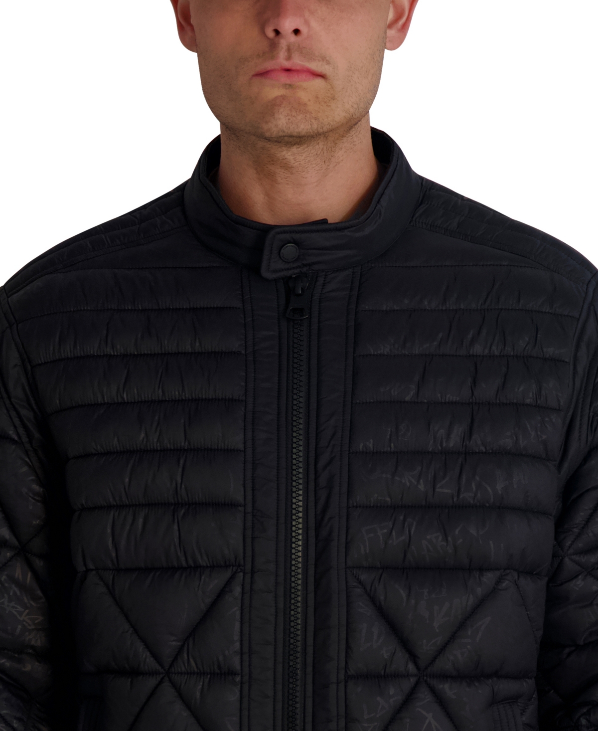 Karl Lagerfeld Paris Men's Graffiti Quilted Jacket