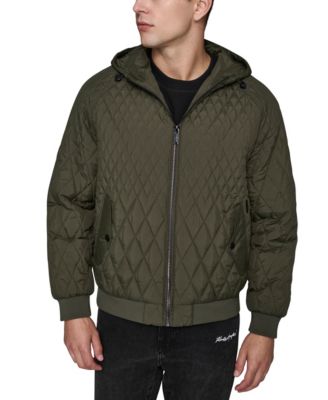 Men's Diamond Quilted Bomber Jacket