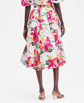 Women's Bubble-Hem Midi Skirt, Macy's Exclusive