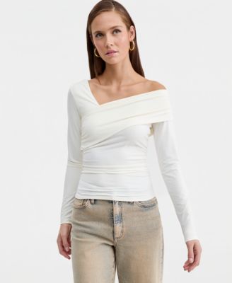 Bar III - Women's Asymmetric Long-Sleeve Top