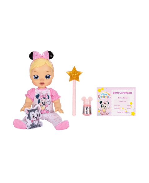 Детская кукла Disney Darlings Deluxe Minnie Mouse 13" Interactive Light-Up Baby Doll, Ages 2+