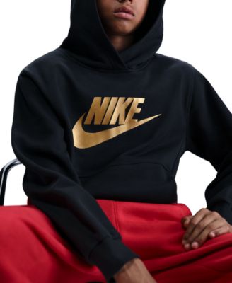 Big Kids' Sportswear Gold Satin Logo Club Fleece Hoodie