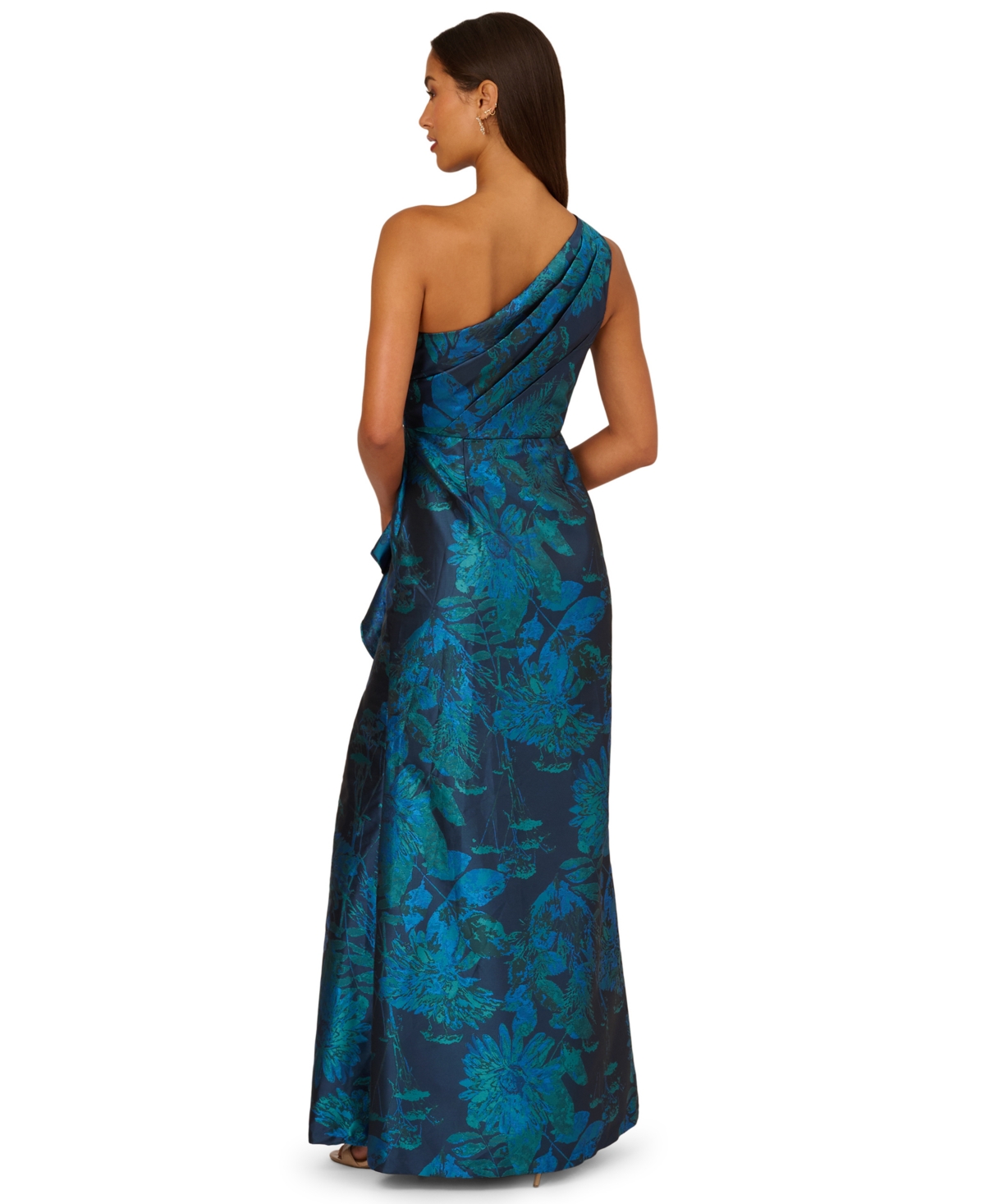 Adrianna Papell Women's One-shoulder Gown In Multi