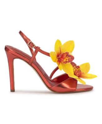 Women's Jylia Strappy Orchid Embellished Stiletto Dress Sandals