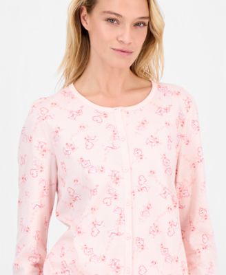 Women's Cotton Printed Button-Front Pajama Set, Exclusively at Macy's
