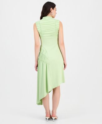 Women's Ruched Asymmetric Midi Dress, Macy's Exclusive