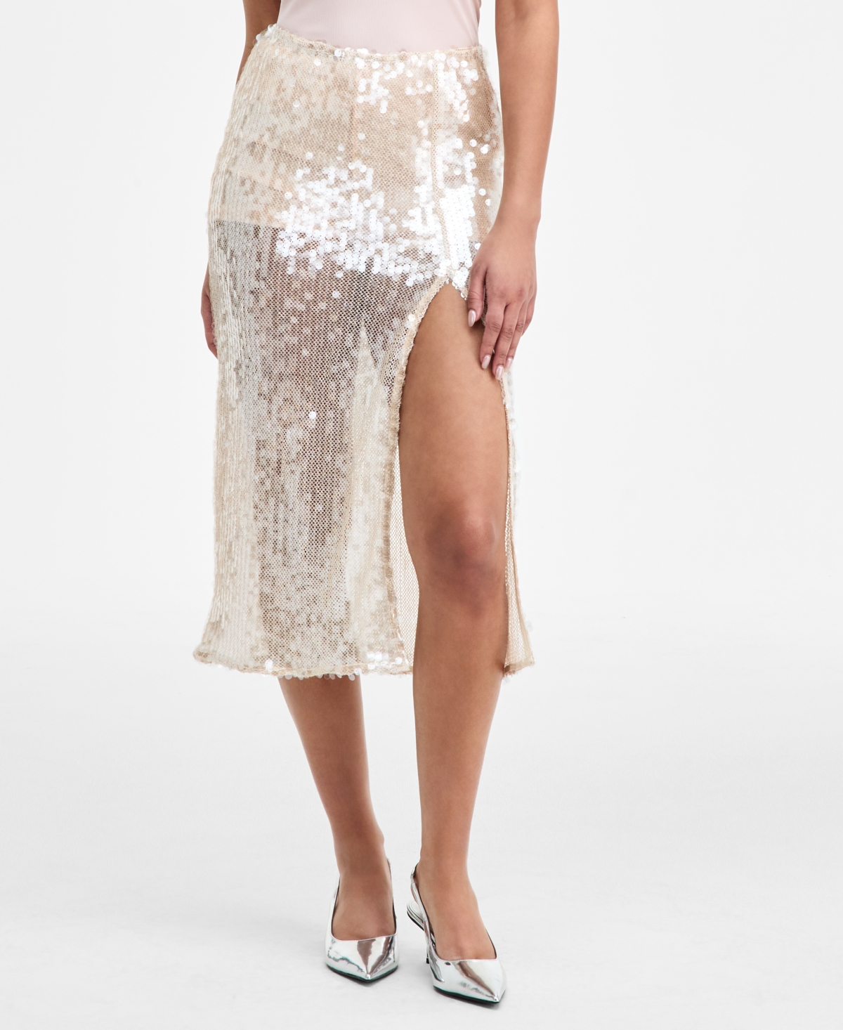 Bar Iii Women's Paillette Slip Skirt, Macy's Exclusive