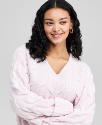 Women's Long-Sleeve V-Neck Sweater, Macy's Exclusive