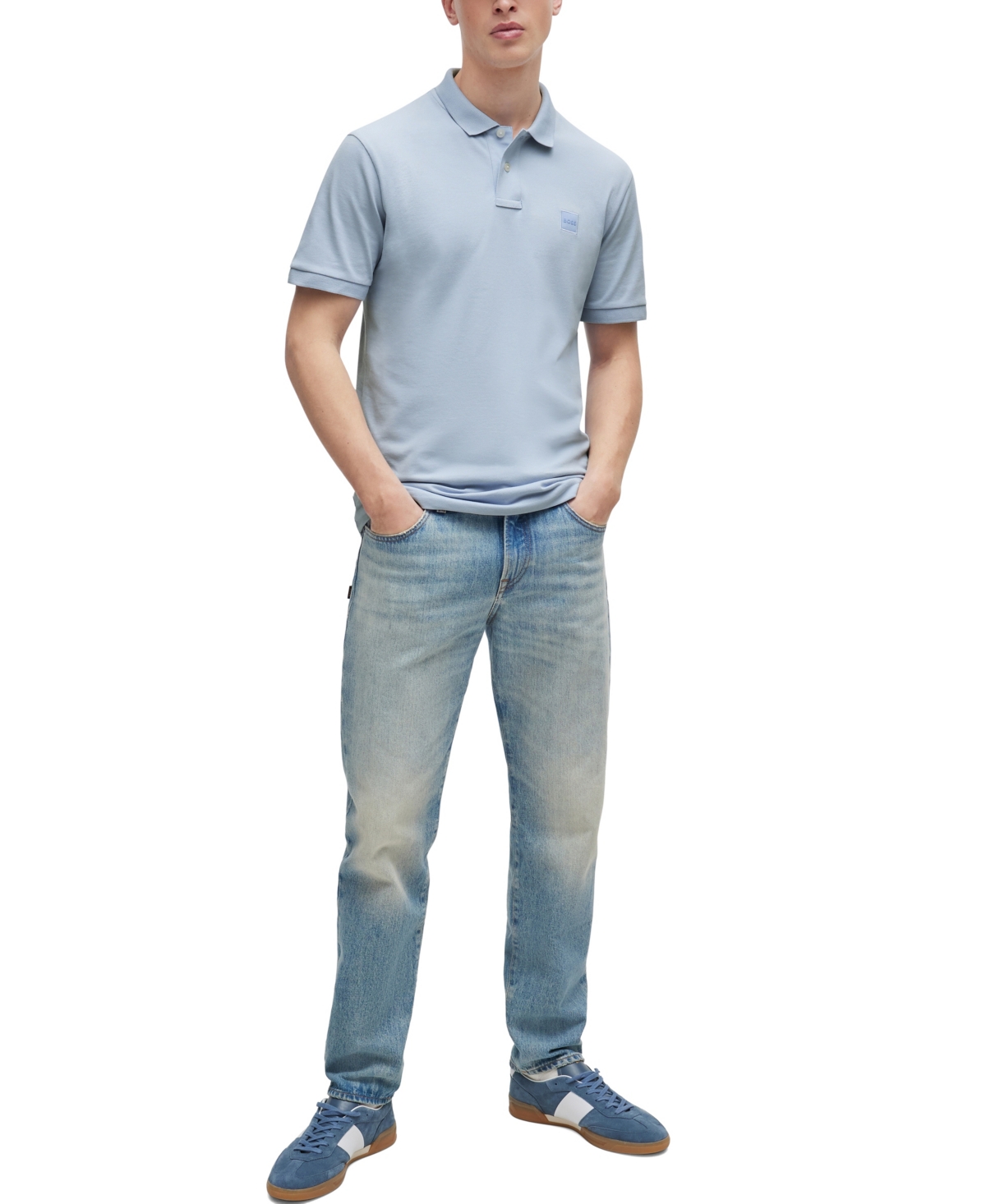 Boss by Hugo Boss Men's Slim-Fit Stretch-Cotton Polo Shirt