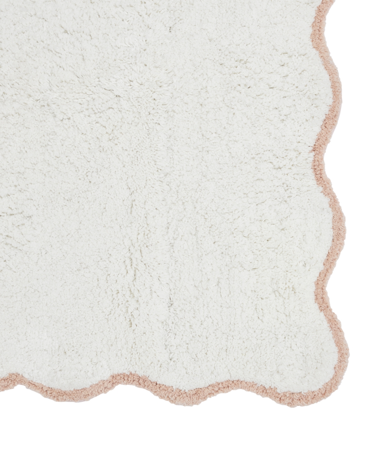 Vcny Home Scallop Cotton Bath Rug, 17" x 24"