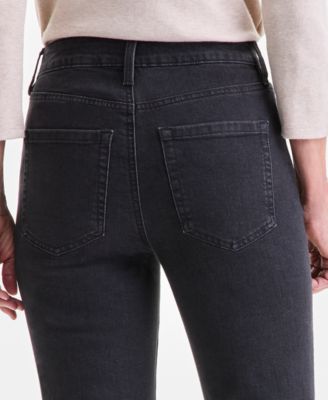 Petite Embroidered Cropped High Rise Straight Jeans, Macy's Exclusive