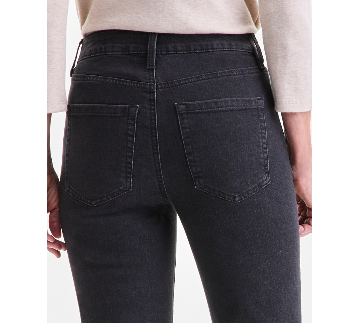 Style & Co Petite Embroidered Cropped High Rise Straight Jeans, Macy's Exclusive