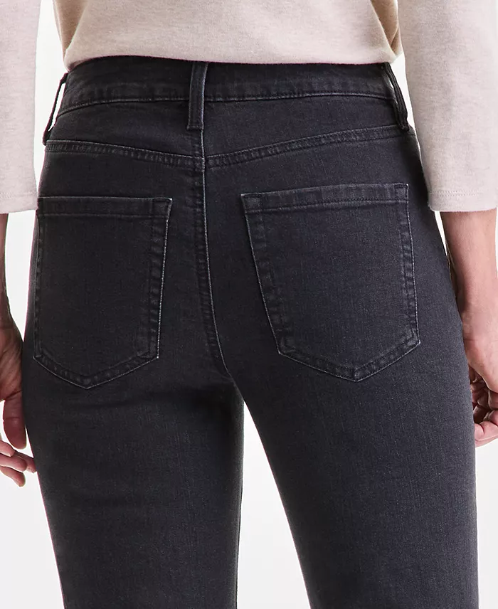 Women's Embroidered Cropped High-Rise Straight-Leg Jeans - thumbnail 5