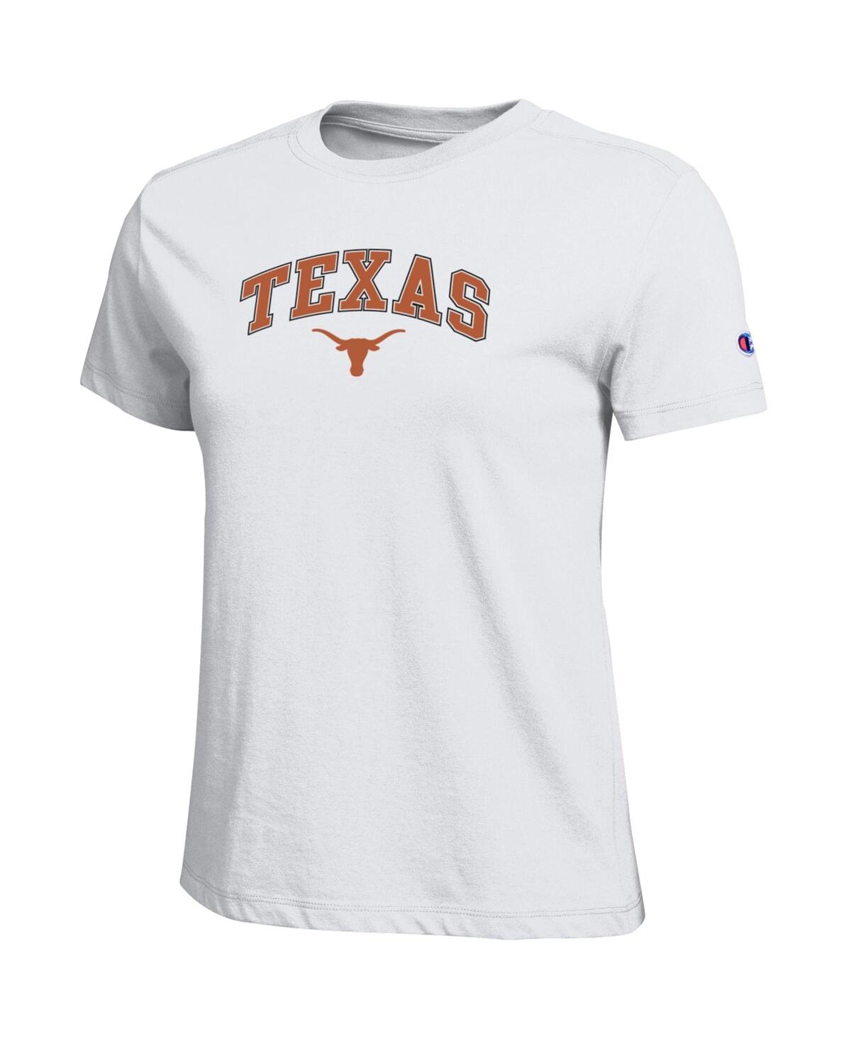 Champion Women's White Texas Longhorns Arched Over Logo T-Shirt
