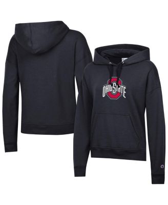 Champion - Women's Black Ohio State Buckeyes Powerblend Fleece Pullover Hoodie