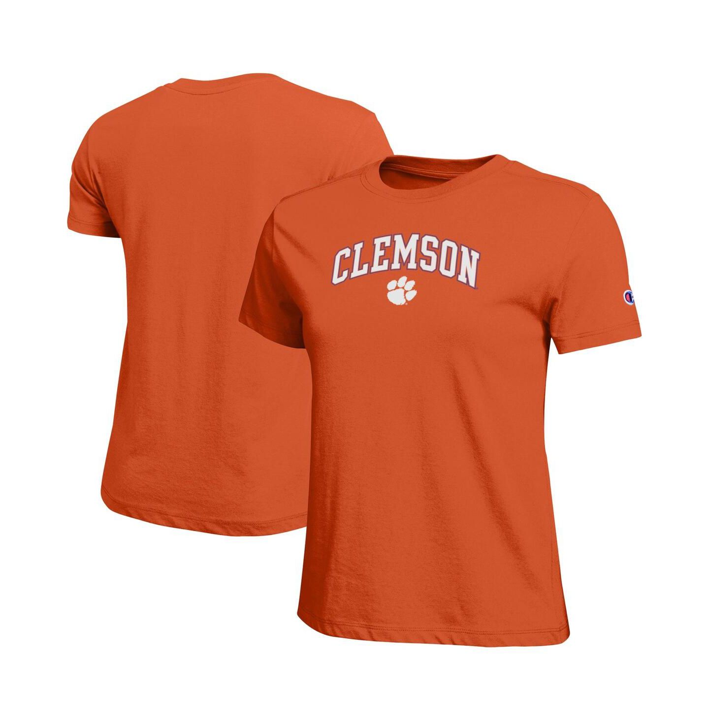 Женская футболка Champion Orange Clemson Tigers Arched Over Logo — фото 1