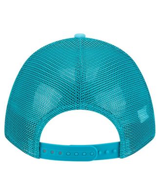 Men's Aqua Miami Dolphins Gas Station 9FORTY A-Frame M-Crown Adjustable Trucker Hat