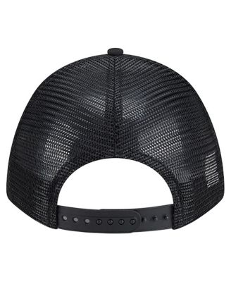 Men's Black San Francisco 49ers Gas Station 9FORTY A-Frame M-Crown Adjustable Trucker Hat