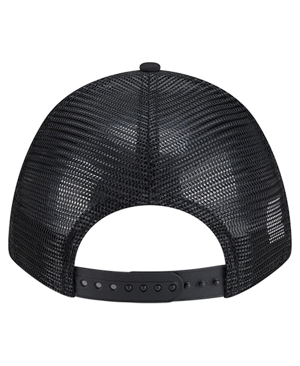 New Era Men's Black San Francisco 49ers Gas Station 9FORTY A-Frame M-Crown Adjustable Trucker Hat