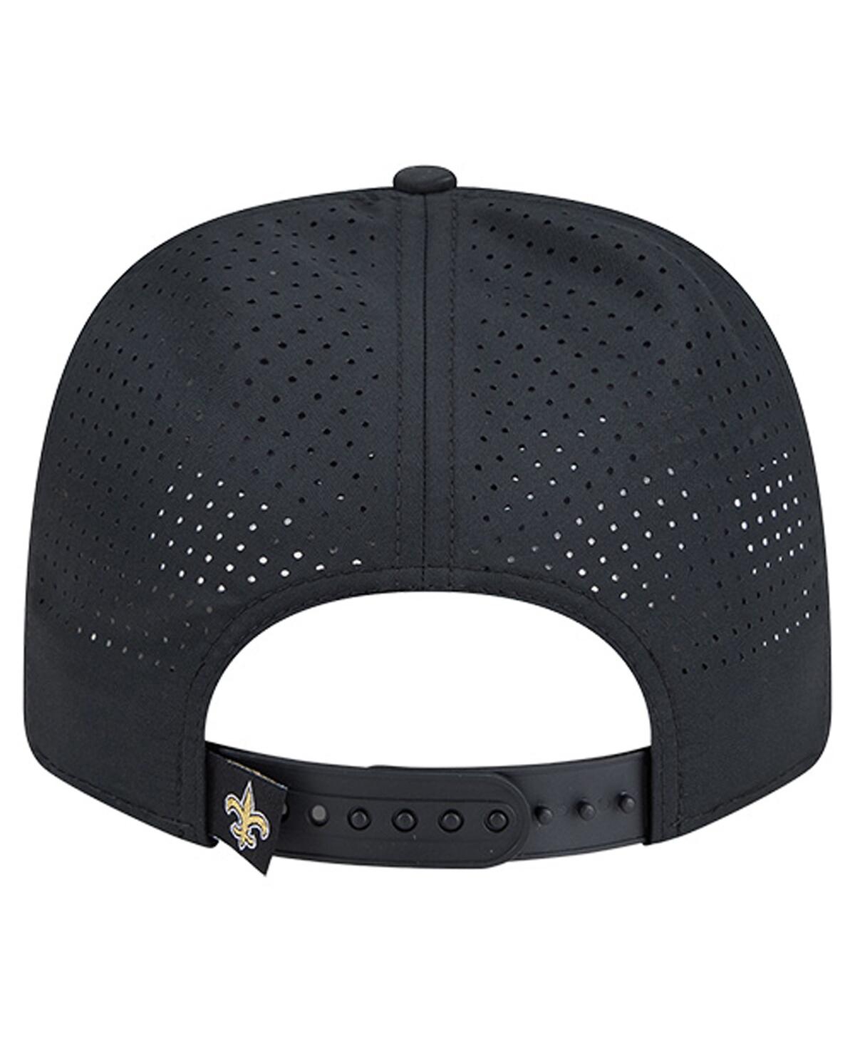 New Era Men's Black New Orleans Saints Script 9seventy Adjustable Hat In Black