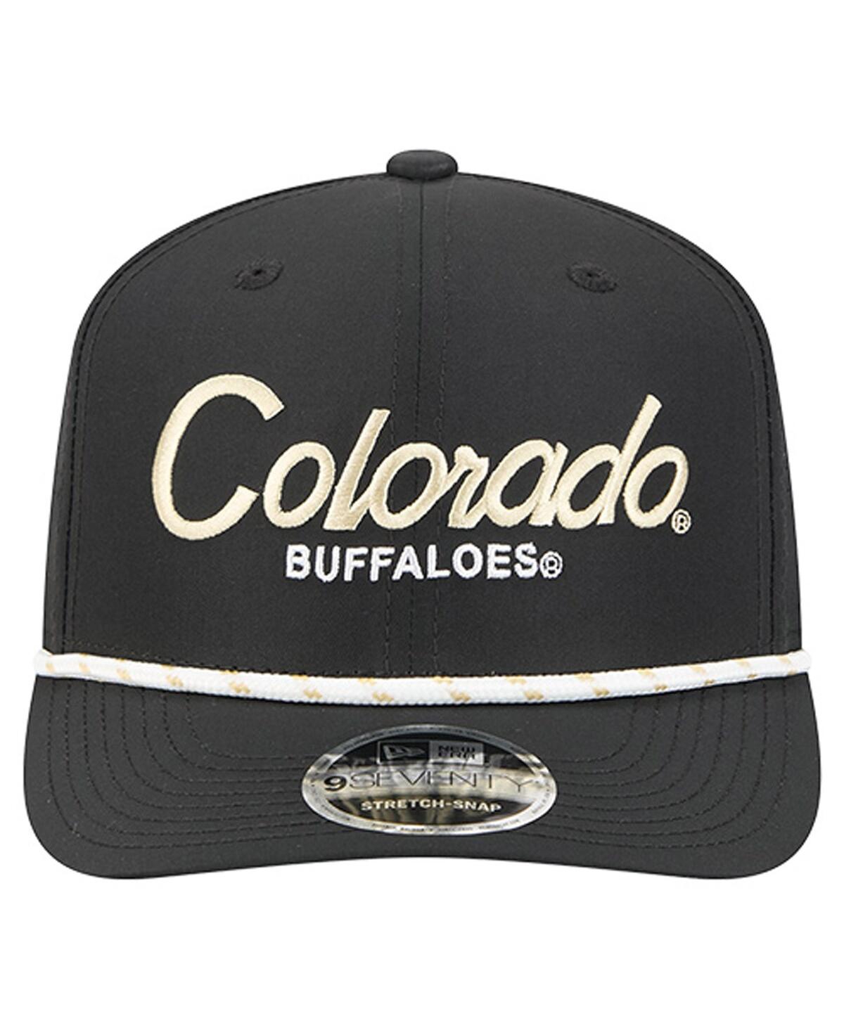 New Era Men's Black Colorado Buffaloes Script Performance Rope 9SEVENTY Adjustable Hat