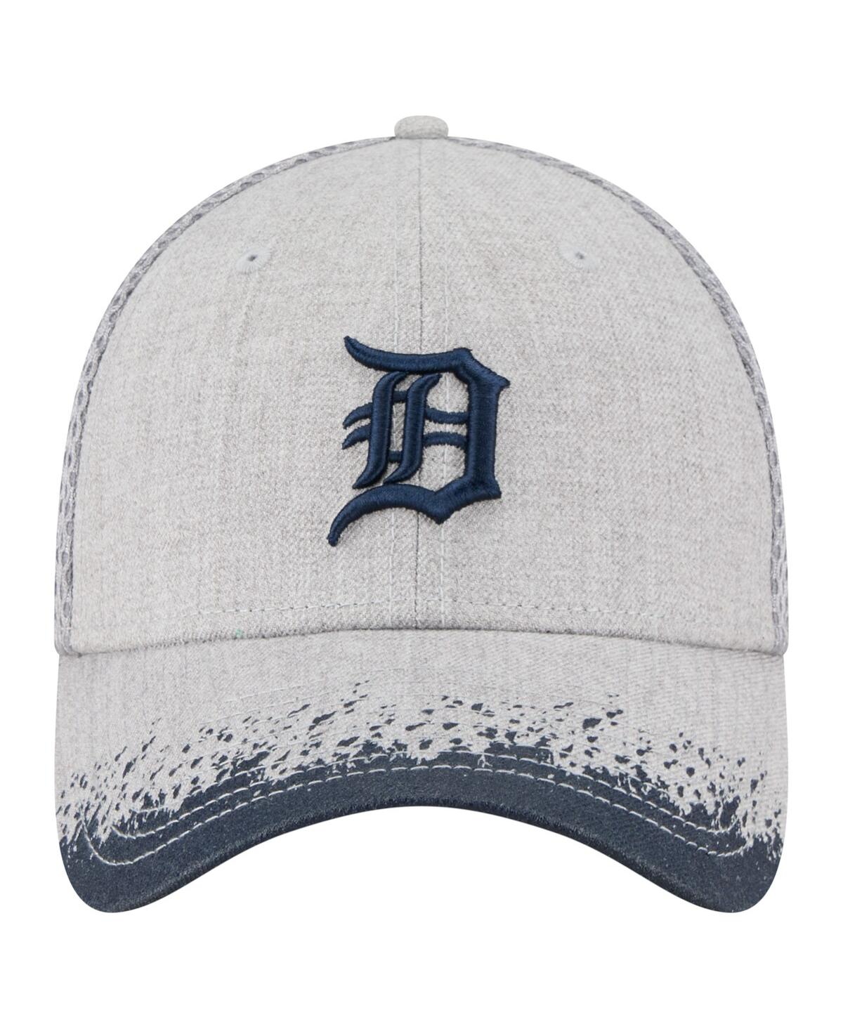 New Era Men's Gray Detroit Tigers Visor Paint Splatter 39THIRTY Flex Hat