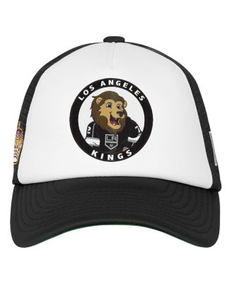 Big Boys and Girls White Los Angeles Kings Mascot Adjustable Trucker Hat