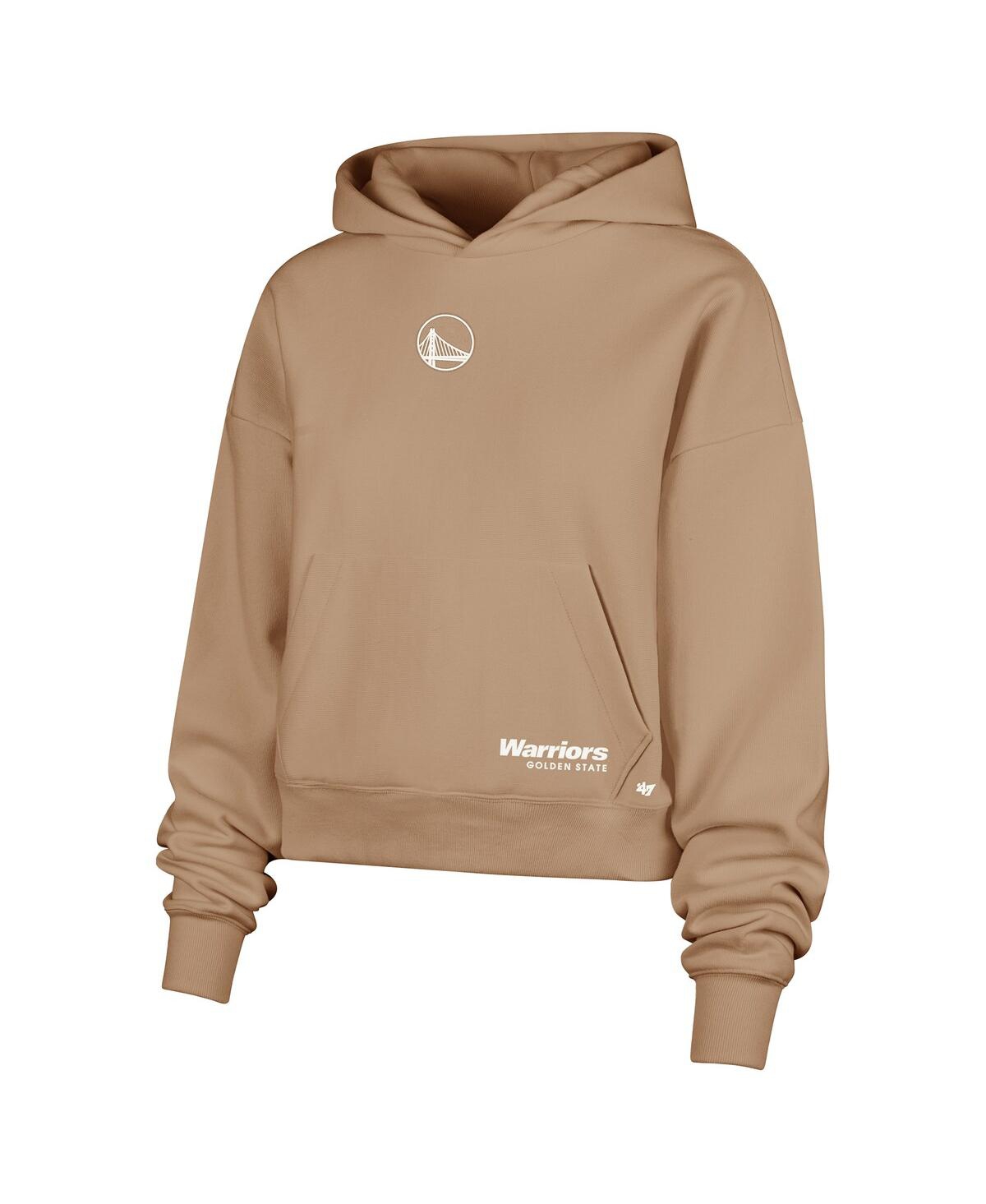 47 Brand Women's Tan Golden State Warriors Sue Foundation Hoodie Sweatshirt In Brown