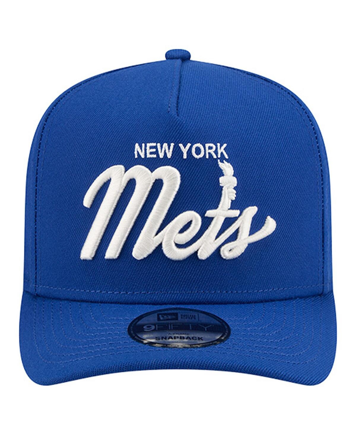 New Era Men's Royal New York Mets Local Play A-Frame 9FIFTY Snapback Hat