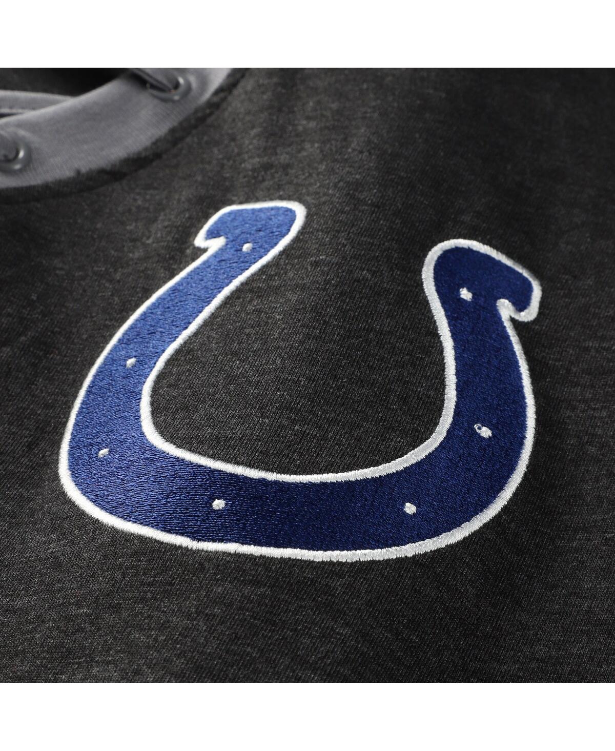 New Era Women's Black Indianapolis Colts Plus Throwback Lace-Up Long Sleeve T-Shirt