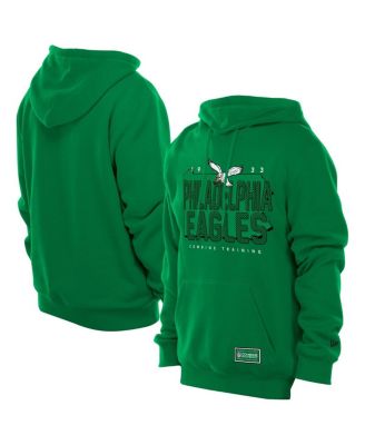 New Era - Men's Green Philadelphia Eagles Combine Authentic Local State Throwback Hoodie